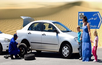 Flat Tyre Help in Dubai